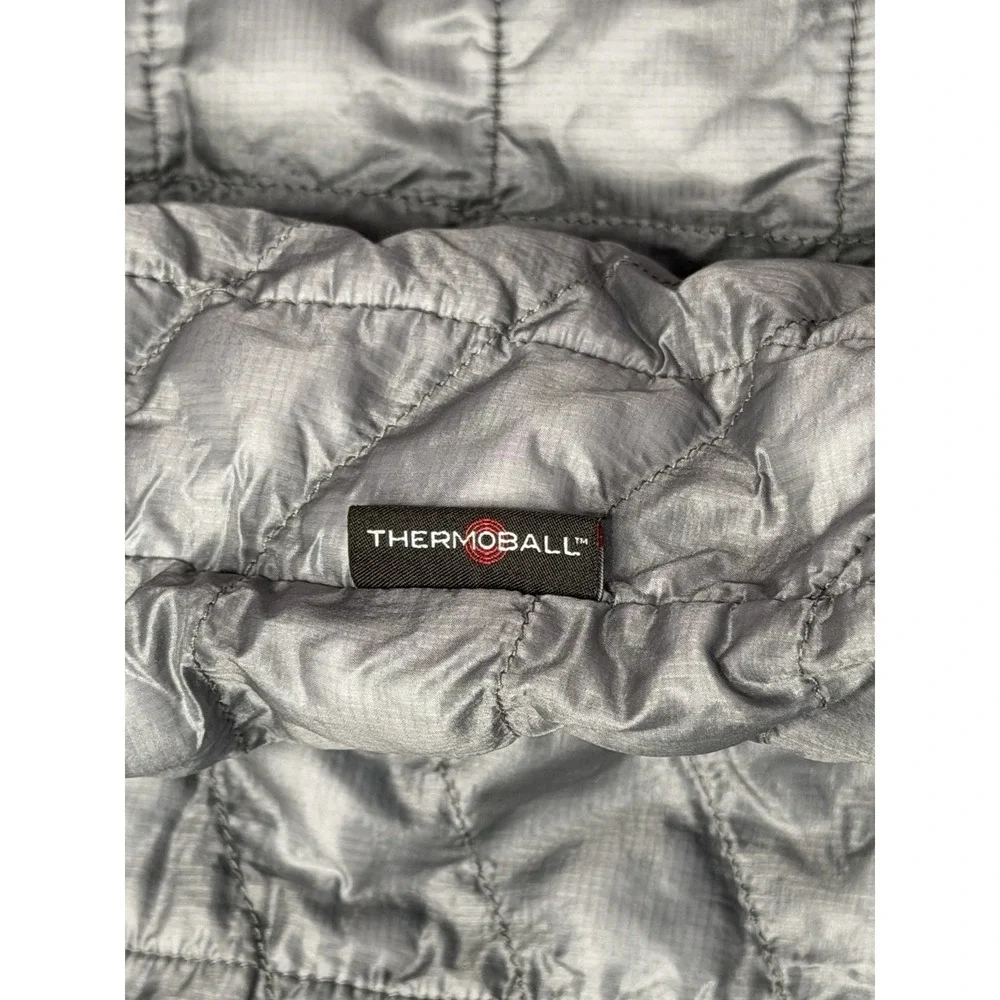 The North Face ThermoBall‎ Quilted Jacket Gray Full Zip Men's Large